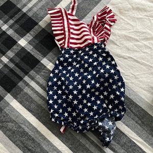 American flag onesie- custom